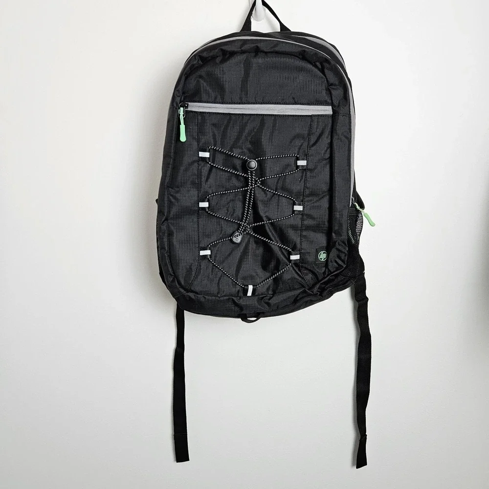HP 15.6″ Active Backpack Black Mint Green Padded Straps Interiors‎ Dividers Zip